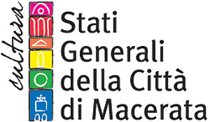Logo degli Stati Generali di Macerata: la torre civica stilizzata